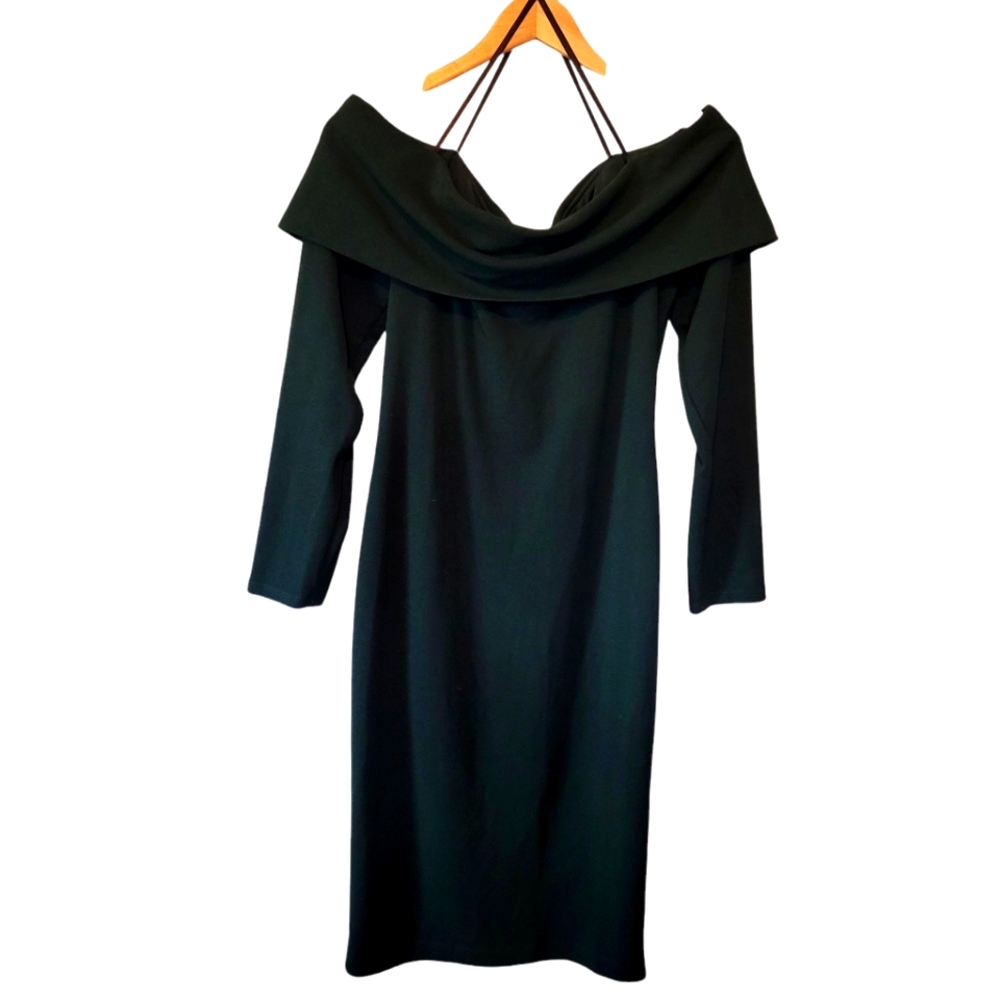 Elegant Off-Shoulder Green Dress